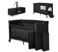 Lionelo Cuna de viaje Ellen 3 en 1 0-3 años Colecho hasta 15 kg 2 alturas, 2 ruedas, bolsa