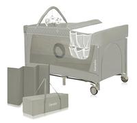 Lionelo Cuna de viaje Flower 4 en 1 65×125×76 cm hasta 15 kg con cambiador Cappuccino