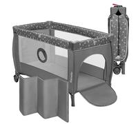 Lionelo Parque infantil / Cuna de viaje Stefi Plus – 2 niveles, 0-3 años, colchón T25, gris