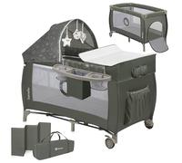 Lionelo Cuna de viaje Sven Plus – 0-36M, hasta 15 kg, cambiador, mosquitero, Beige Oliva