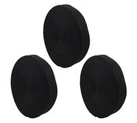 liovitor 3 unids 25mmx20m rollo de cinta de nylon correa para cincha bolsa fleje cinturón fabricación bricolaje - negro