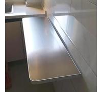 LIQONWAG Mesa Plegable de Pared con Alas Abatibles - Acero Inoxidable Cepillado 304, Estante Abatible para Lavadero, Mesa de Desayuno Plegable, Mesa de Comedor Flotante para Cocina/L120*W60Cm/L47*W24I