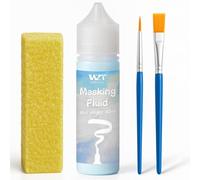 Líquido de enmascarar para acuarela - 60 ml azul con pincel y borrador - Bolígrafo de líquido de enmascarar para acuarela - Materiales de arte para artistas