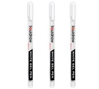 Liquidraw Juego de 3 bolígrafos de gel blancos para arte, papel negro de punta fina de 0,8 mm para artistas, reflejos, dibujo, escritura y diseños de bocetos