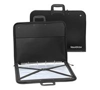 Liquidraw Portafolio de almacenamiento de arte | Carpeta A2 y A3 con fundas o bolsillos transparentes | Bolsa de transporte de arte y almacenamiento de documentos para artistas, Black, A2, Bolsa tipo