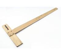 Liquidraw Regla de madera cuadrada en T, 60 cm, regla de madera en forma de T con marcas, ideal para dibujar, dibujar y trabajar, ideal para bricolaje, manualidades, arquitectos o ingenieros