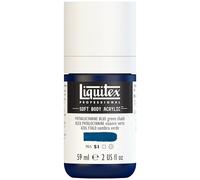 Liquitex 1959316 Soft Body - Pintura acrílica, color azul fosforescente (tono verde), botella dosificadora de 59 ml