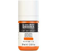 Liquitex 1959620 Professional Soft Body - Pintura acrílica (consistencia cremosa, alta pigmentación, resistente a la luz y al envejecimiento, bote de 59 ml), color rojo naranja