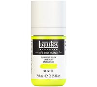 Liquitex 1959981 Soft Body - Pintura acrílica (bote dosificador de 59 ml), color amarillo fluorescente