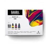 Liquitex 3699438 Ink Professional - Juego de pinturas acrílicas líquidas altamente pigmentadas, resistentes al envejecimiento, resistentes a la luz, para caligrafía y aerógrafo, 3 colores, tinta de 30
