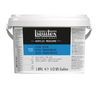 Liquitex 5337 Professional Gesso transparente, imprimación universal para pinturas acrílicas, imprimación ligera y resistente al envejecimiento, lista para usar - botella de 1,89 litros, transparente