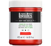 LIQUITEX Color acrílico Heavy Body, rojo sin cadmium medio, 473 ML