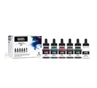 Liquitex Ink - tinta acrílica Profesional, Set Muted Collection - de 6 tintas acrílicas extrafinas de 30ml, colores del silencio + blanco