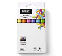 Liquitex Paint Markers - Set 6 rotuladores acrílicos de punta fina, 2 mm