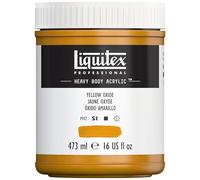 Liquitex pintura acrílica profesional Heavy Body - cuerpo espeso, tarro de 473 ml, color amarillo de marte