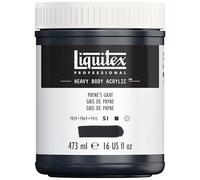 Liquitex pintura acrílica profesional Heavy Body - cuerpo espeso, tarro de 473 ml, color gris de payne