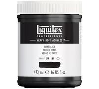 Liquitex pintura acrílica profesional Heavy Body - cuerpo espeso, tarro de 473 ml, color negro marte