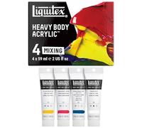 Liquitex Profesional Heavy Body - Pintura acrílica profesional de cuerpo espeso, set de 4 tubos de 59 ml, colores primarios para mezclas