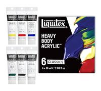 LIQUITEX Profesional Heavy Body - Pintura acrílica Profesional de Cuerpo Espeso, Set de 6 Tubos de 59 ml, Colores clásicos