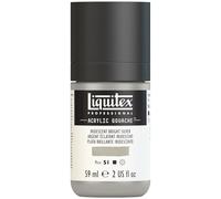Liquitex Professional Gouache acrílico extrafino viscocidad Baja, Tubo 59 ml, Plata brillo iridiscente, 59