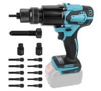 LIROPAU Remachadora de batería compatible con Makita 18V Batería | 2 en 1 pistola de remachado eléctrica con boquillas M6/M8 y guantes para remaches de 2,4 a 4,8 mm (sin batería, sin cargador)
