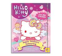 Lisciani - Hello Kitty and Friends - Libro para Colorear Y Pegatinas para Niños A Partir De 5 Años - Set Creativo con 20 Páginas, 200 Pegatinas Puffy Holográficas Y Brillantes - Incluye 4 Rotuladores
