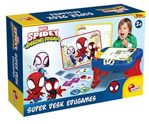 Liscianigiochi Spidey Super Desk EDUGAMES | Puesto de Juegos Educativos - Actividades de Lógica y Creatividad - Observación y Motricidad Fina - Más de 10 Contenidos