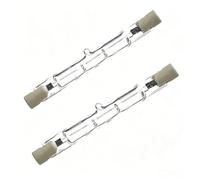 LISOCLU Bombilla Halógena R7s 78mm 60W Regulable Tipo J, Pack de 2 | Blanco cálido 2800K, 220-240V, bombilla especial de doble casquillo para focos de obra, horno, escenario & estudio, CRI alto