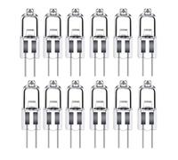 LISOCLU Lámparas halógenas G4 6v 12v 24v 110v 220v 5w 10w 20w 28w 35w 40w 50w Blanco cálido 3000k Dimmable G4 Lámparas halógenas Cocina Sala de estar Dormitorio (220V-20W/12PCS)