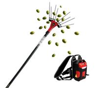 Lissontine Podadora y Vareadora Telescópica, Recolector de Fruta | Estructura Ligera de Carbono, Motor Brushless, Cable 10 m, 6 Velocidades, para Olivar y Huerta(600W)
