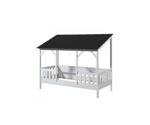 Lit Cabaña Vipack Malia 90x200 con Techo Negro - Confort y Seguridad - Nuevo