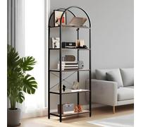 Litake Librería 60x28x180cm - 4 Niveles, Arco, Madera/Metal.