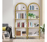 Litake Librería 60x28x180cm - 4 Niveles, Arco, Madera/Metal.