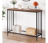 Litake Mesa Consola Vintage Marrón Oscuro 85 x 30 x 81 cm, Mesa Auxiliar Industrial-Vintage