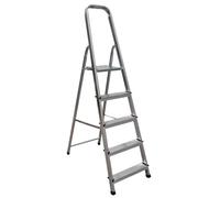 LITAN Escalera de tijera de aluminio de 5 peldaños