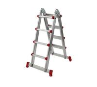 LITAN Escalera Multiposición Telescópica de Aluminio 4x4 Peldaños