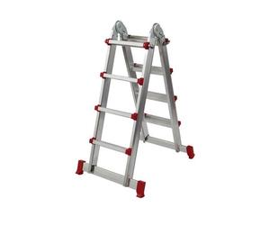 LITAN Escalera Multiposición Telescópica de Aluminio 5x4 Peldaños