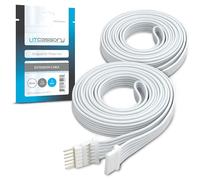 Litcessory Cable de Extensión para Philips Hue Lightstrip Plus (1m, 2 Unidades, Blanco - MICRO 6-PINES V4 / Solo Lightstrip)
