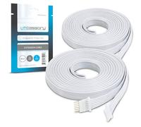 Litcessory Cable de Extensión para Philips Hue Lightstrip Plus (3m, 2 Unidades, Blanco - MICRO 6-PINES V4 / Solo Lightstrip)