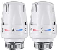 Litensh 2 cabezales termostáticos de radiador, TRV M30 x 1.5, cabezal de repuesto de válvula de radiador, válvula de radiador termostático, sistema de calefacción, cabezales de control de temperatura