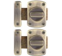 Litensh 2PCS Pestillo giratorio para puerta de inodoro de baño, cerradura de puerta de acero inoxidable, cerrojo puerta, Cerrojo de Perno, pestillo deslizante de seguridad cepillado, bronce verde 55mm