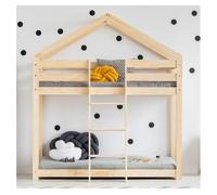 Litera casita 90x200 con somier hortense madera