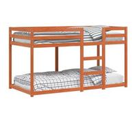 Litera De Madera Maciza De Pino Marrón Cera 90x190 Cm Vidaxl