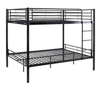 Litera doble "adam" - somier incluido - 140 x 190 cm - negro