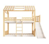 Litera estilo casita para niños con tejado a dos aguas, Blanco Aosom España