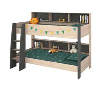 Miroytengo Litera Infantil Mouse 90x200 cm Dormitorio Juvenil en color roble Jackson y Gris Oscuro Grey/ wood -