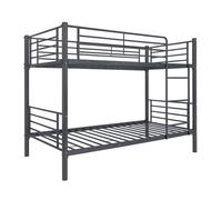 Acomoda Textil - Litera Metálica Doble 200x97x161 cm. Cama Infantil y Juvenil con Escalera Lateral y Barandilla de Seguridad Resistente y Compacta para Dormitorio. (Litera)
