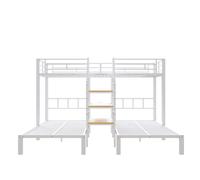 Litera triple 140x200+90x200 - led, escritorio, usb y enchufe - blanco