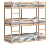 Litera Triple De Madera Maciza De Pino 80x200 Cm Vidaxl