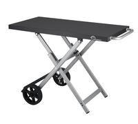 Little Balance 3047 Easy Trolley, Carro Plegable para Plancha Barbacoa, Postre con Ruedas 2 Ruedas Jardín, Terraza, Camping, Exterior e Interior, 3 Ganchos Acero Inoxidable